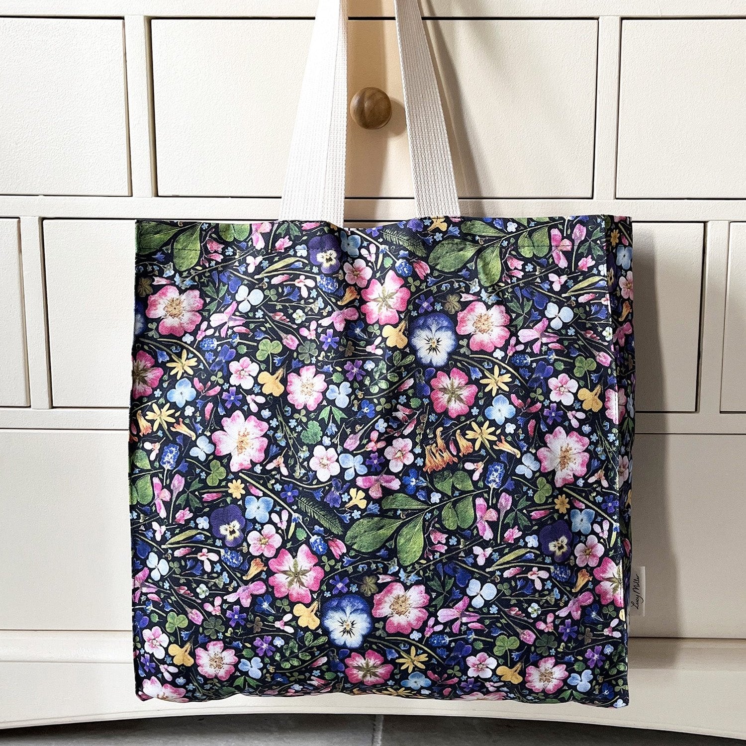 Purple and Teal Flower 241 cheapest Tote